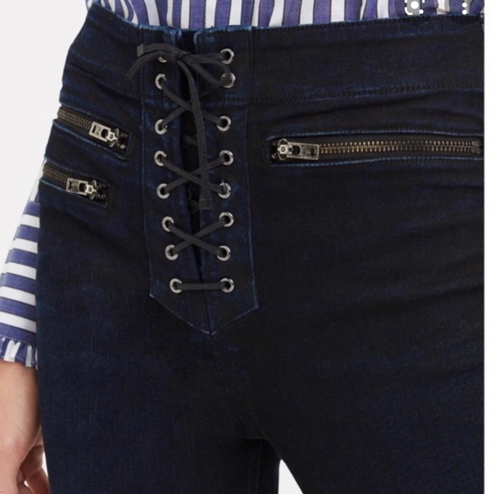 Veronica Beard size 25 Lita lace up jeans